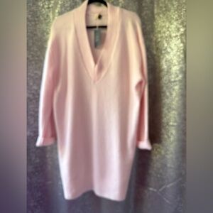 NWT…Elegant Pink Women's Sweater Dress…Sz L